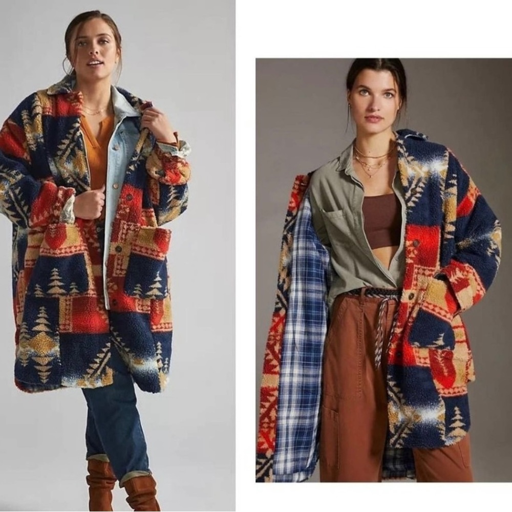 Anthropologie pilcro Sherpa duster